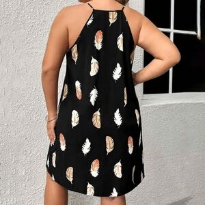 Emery Rose feather blue dress.